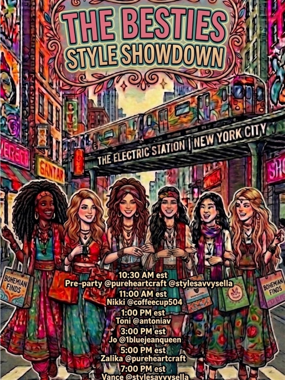 👗👗The Besties Style Showdown Train Live Show Flyer!! 👗👗